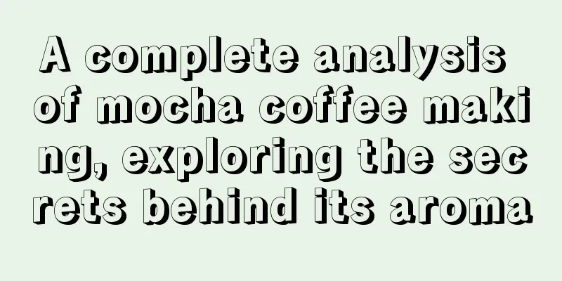 A complete analysis of mocha coffee making, exploring the secrets behind its aroma