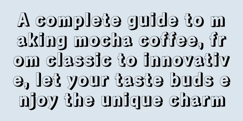 A complete guide to making mocha coffee, from classic to innovative, let your taste buds enjoy the unique charm