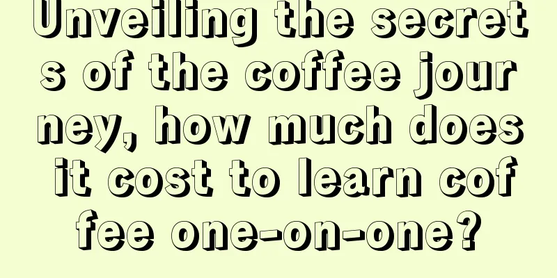 Unveiling the secrets of the coffee journey, how much does it cost to learn coffee one-on-one?