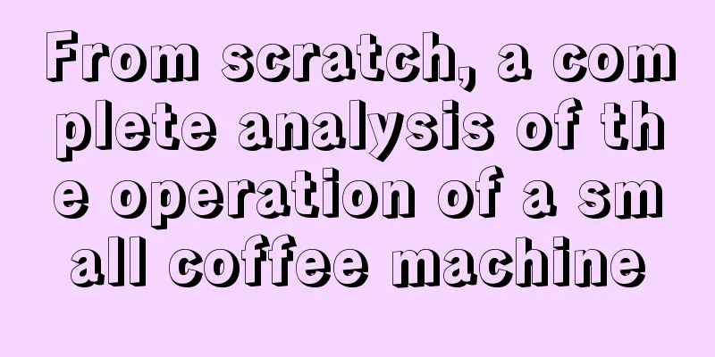 From scratch, a complete analysis of the operation of a small coffee machine