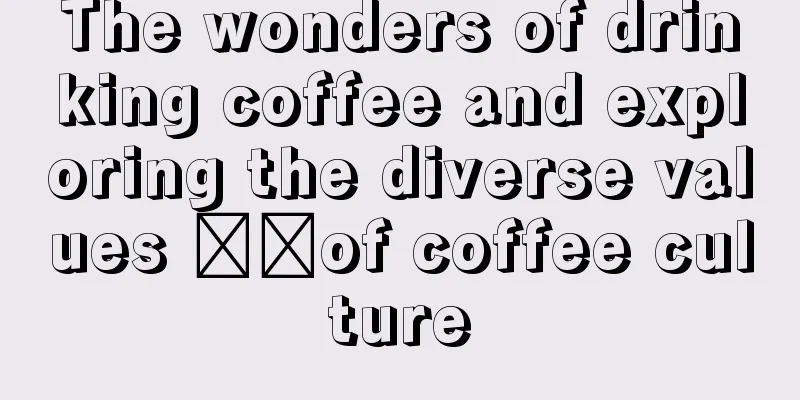 The wonders of drinking coffee and exploring the diverse values ​​of coffee culture