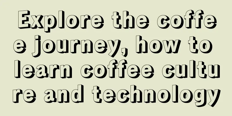 Explore the coffee journey, how to learn coffee culture and technology