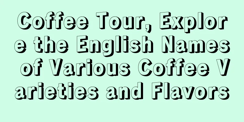 Coffee Tour, Explore the English Names of Various Coffee Varieties and Flavors