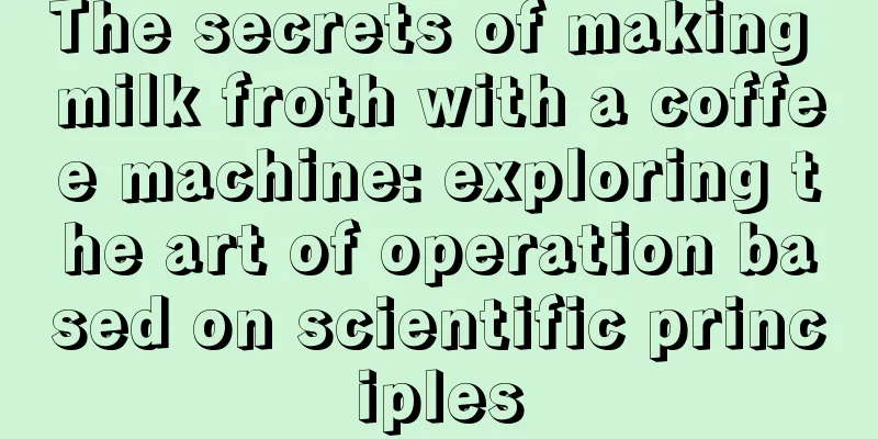 The secrets of making milk froth with a coffee machine: exploring the art of operation based on scientific principles