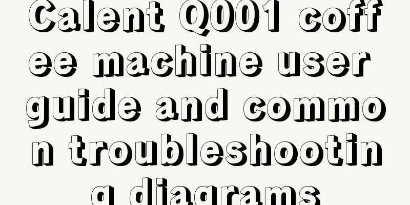 Calent Q001 coffee machine user guide and common troubleshooting diagrams