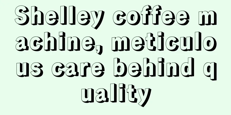 Shelley coffee machine, meticulous care behind quality