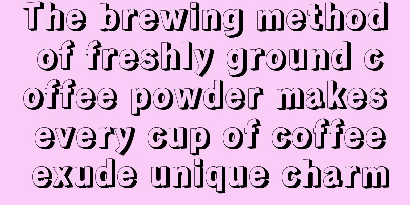 The brewing method of freshly ground coffee powder makes every cup of coffee exude unique charm