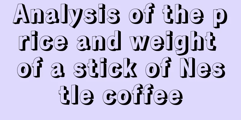 Analysis of the price and weight of a stick of Nestle coffee