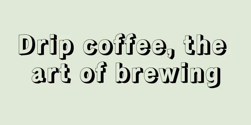 Drip coffee, the art of brewing