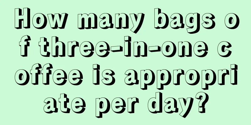 How many bags of three-in-one coffee is appropriate per day?