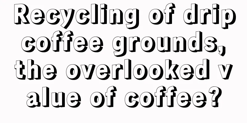 Recycling of drip coffee grounds, the overlooked value of coffee?