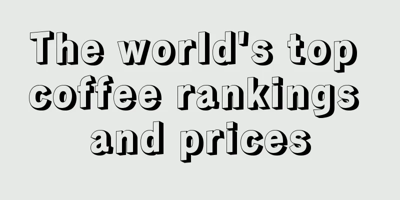 The world's top coffee rankings and prices