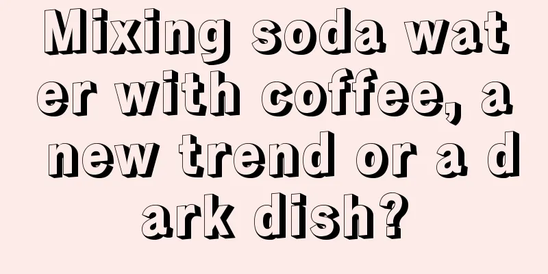 Mixing soda water with coffee, a new trend or a dark dish?