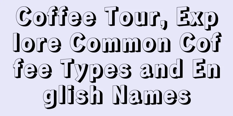 Coffee Tour, Explore Common Coffee Types and English Names