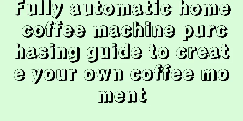 Fully automatic home coffee machine purchasing guide to create your own coffee moment