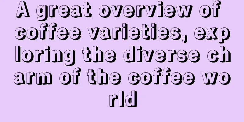 A great overview of coffee varieties, exploring the diverse charm of the coffee world