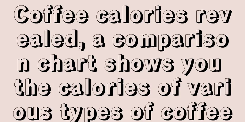 Coffee calories revealed, a comparison chart shows you the calories of various types of coffee