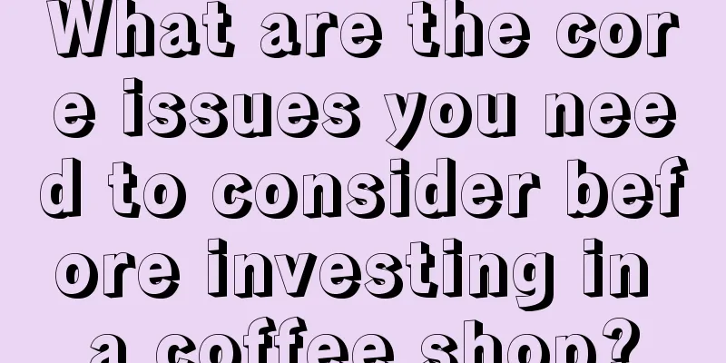 What are the core issues you need to consider before investing in a coffee shop?