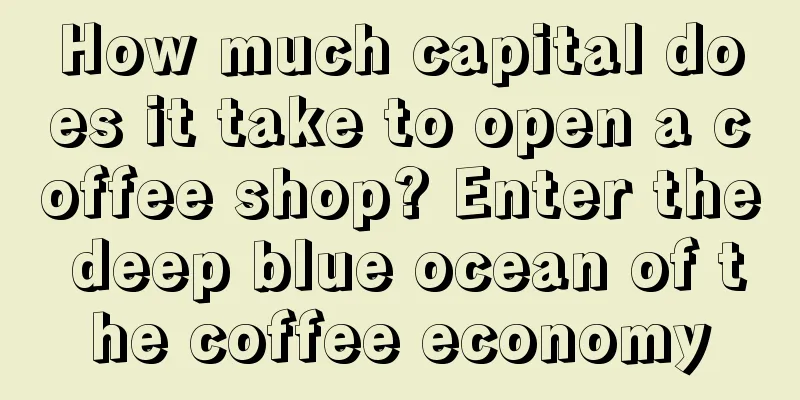 How much capital does it take to open a coffee shop? Enter the deep blue ocean of the coffee economy