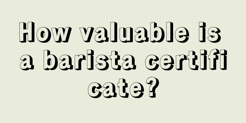 How valuable is a barista certificate?