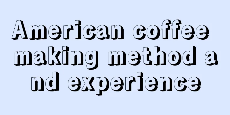 American coffee making method and experience