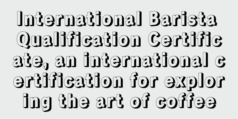 International Barista Qualification Certificate, an international certification for exploring the art of coffee