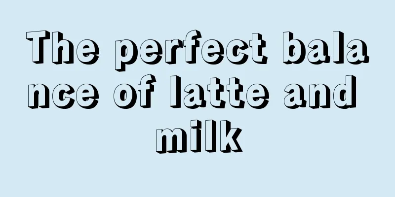 The perfect balance of latte and milk