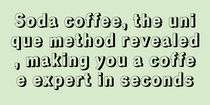 Soda coffee, the unique method revealed, making you a coffee expert in seconds