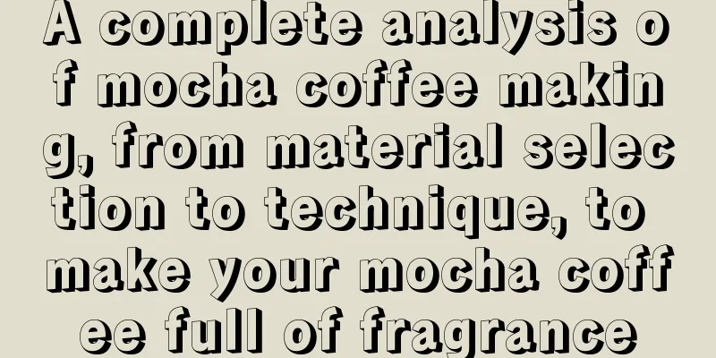 A complete analysis of mocha coffee making, from material selection to technique, to make your mocha coffee full of fragrance