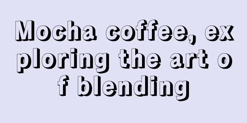 Mocha coffee, exploring the art of blending