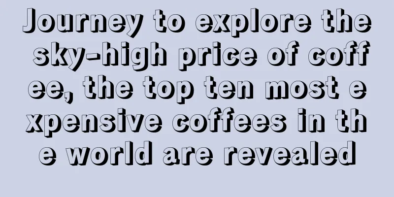 Journey to explore the sky-high price of coffee, the top ten most expensive coffees in the world are revealed