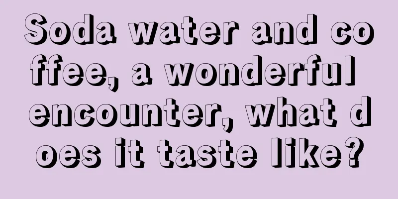 Soda water and coffee, a wonderful encounter, what does it taste like?