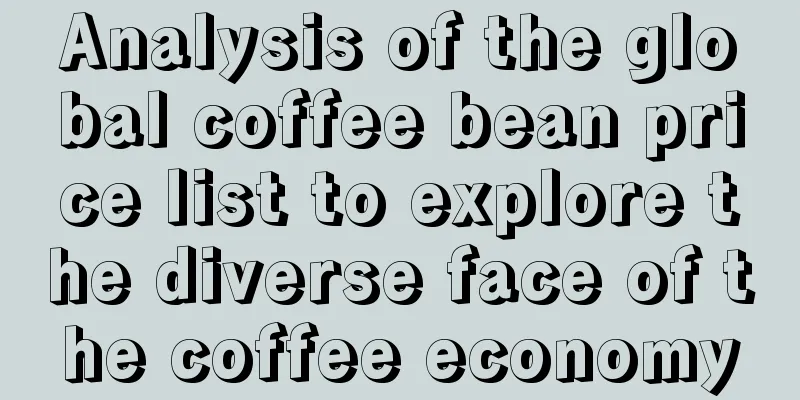 Analysis of the global coffee bean price list to explore the diverse face of the coffee economy