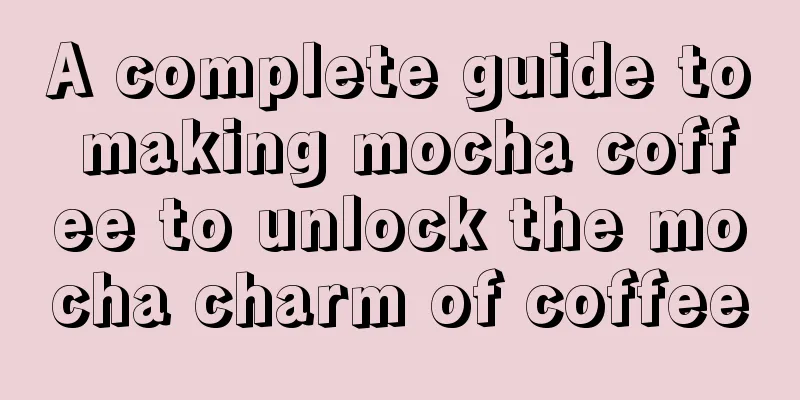 A complete guide to making mocha coffee to unlock the mocha charm of coffee