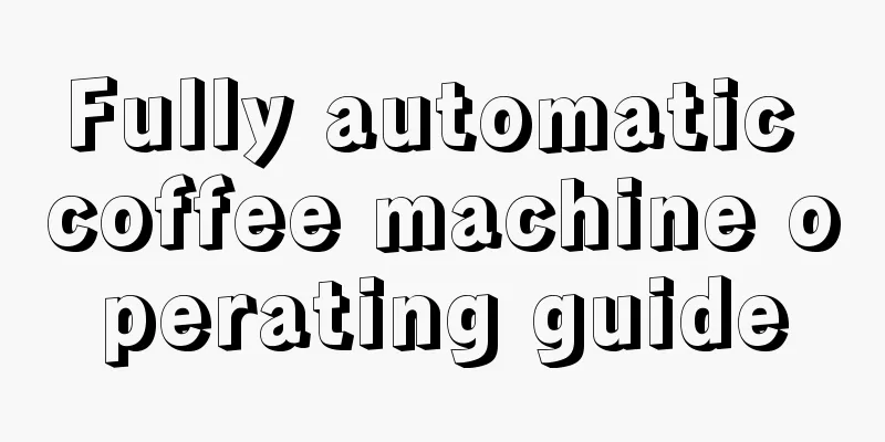 Fully automatic coffee machine operating guide