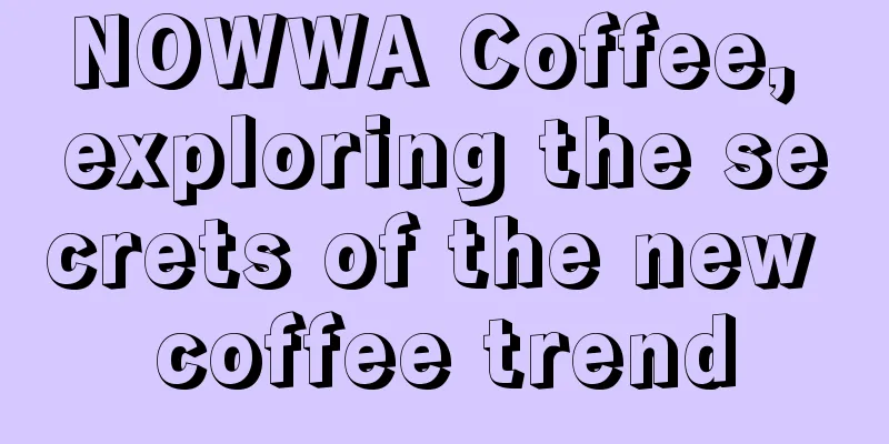 NOWWA Coffee, exploring the secrets of the new coffee trend