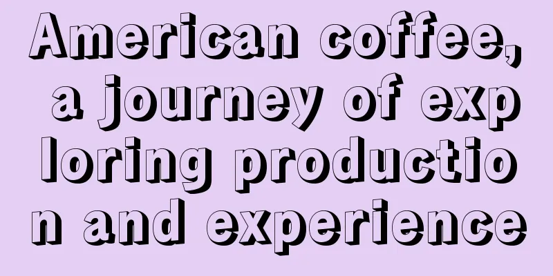 American coffee, a journey of exploring production and experience