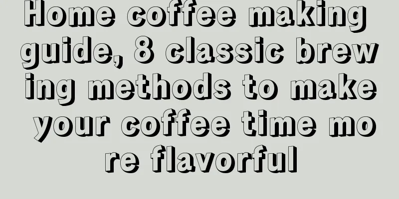 Home coffee making guide, 8 classic brewing methods to make your coffee time more flavorful