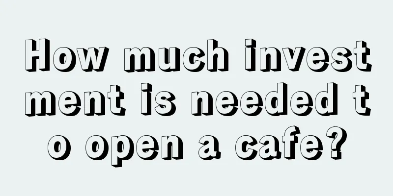 How much investment is needed to open a cafe?