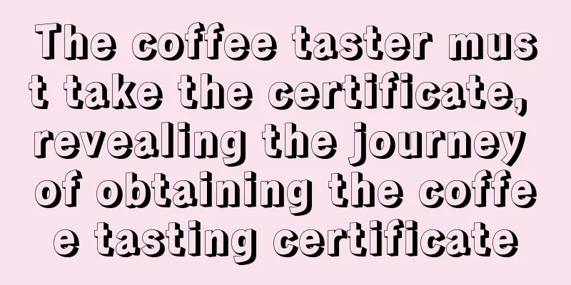 The coffee taster must take the certificate, revealing the journey of obtaining the coffee tasting certificate