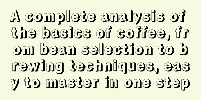 A complete analysis of the basics of coffee, from bean selection to brewing techniques, easy to master in one step