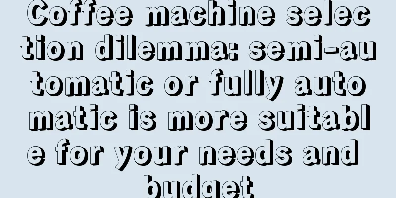 Coffee machine selection dilemma: semi-automatic or fully automatic is more suitable for your needs and budget