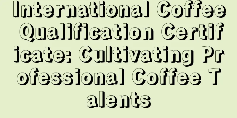 International Coffee Qualification Certificate: Cultivating Professional Coffee Talents