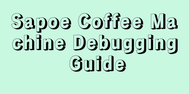 Sapoe Coffee Machine Debugging Guide