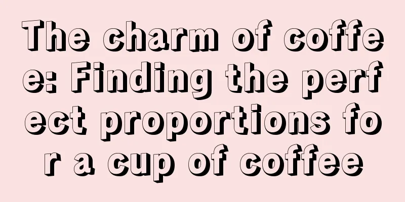 The charm of coffee: Finding the perfect proportions for a cup of coffee