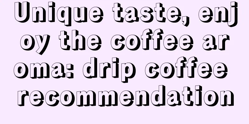 Unique taste, enjoy the coffee aroma: drip coffee recommendation