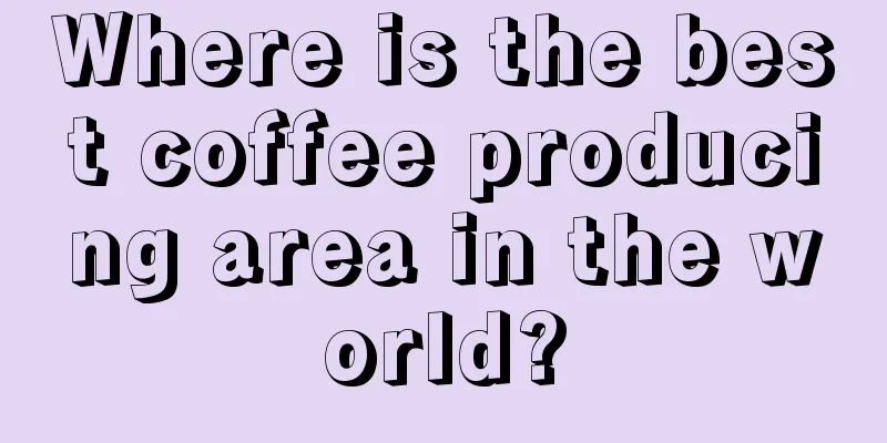 Where is the best coffee producing area in the world?