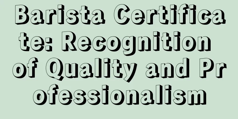 Barista Certificate: Recognition of Quality and Professionalism