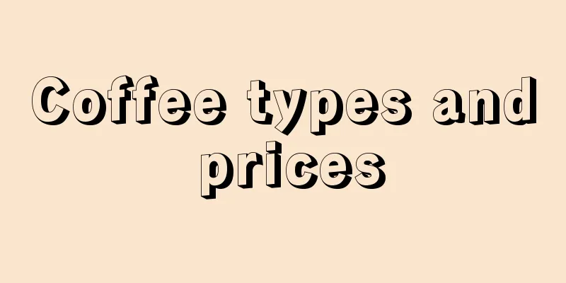 Coffee types and prices