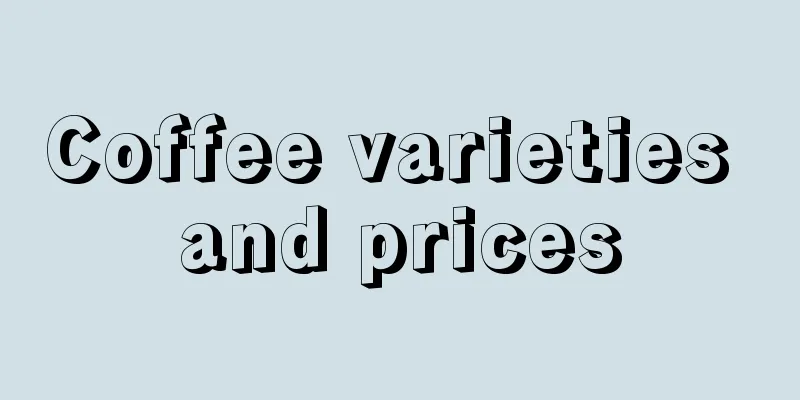 Coffee varieties and prices